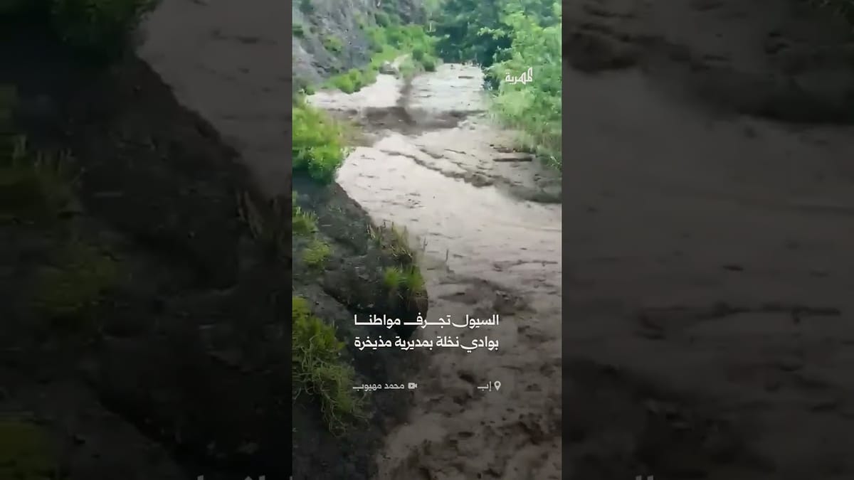 السيول تجرف مواطنا بمديرية مذيخرة في إب