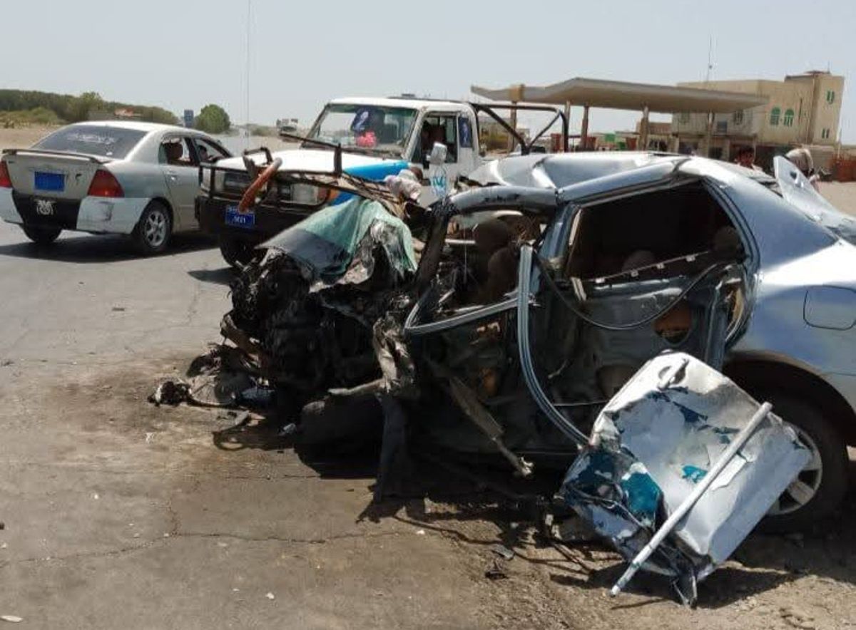 6 وفيات في حادث مروري بمحافظة الحديدة
