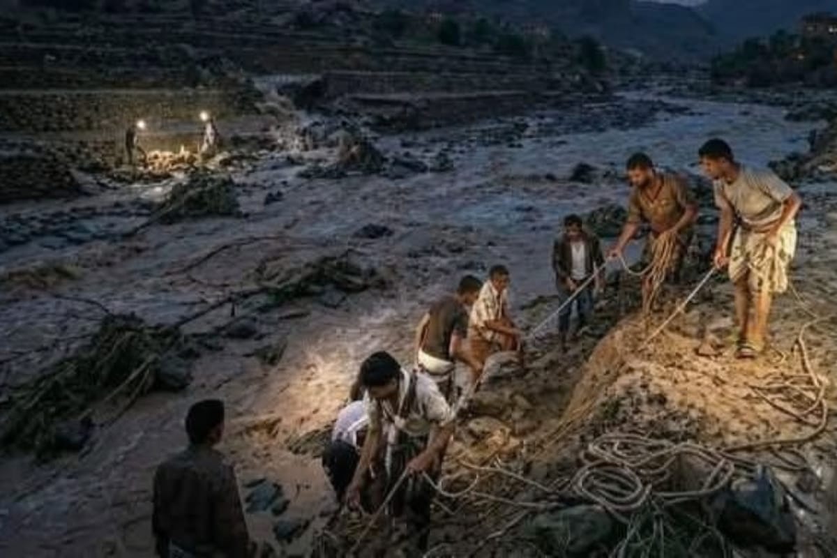 سيول جارفة تودي بحياة ثلاث فتيات في مديرية عتمة بمحافظة ذمار