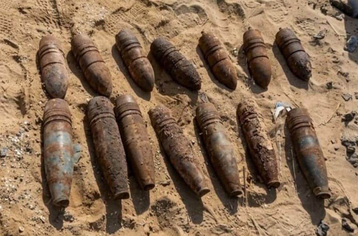 العثور على 30 قذيفة من مخلفات الحرب في عدن