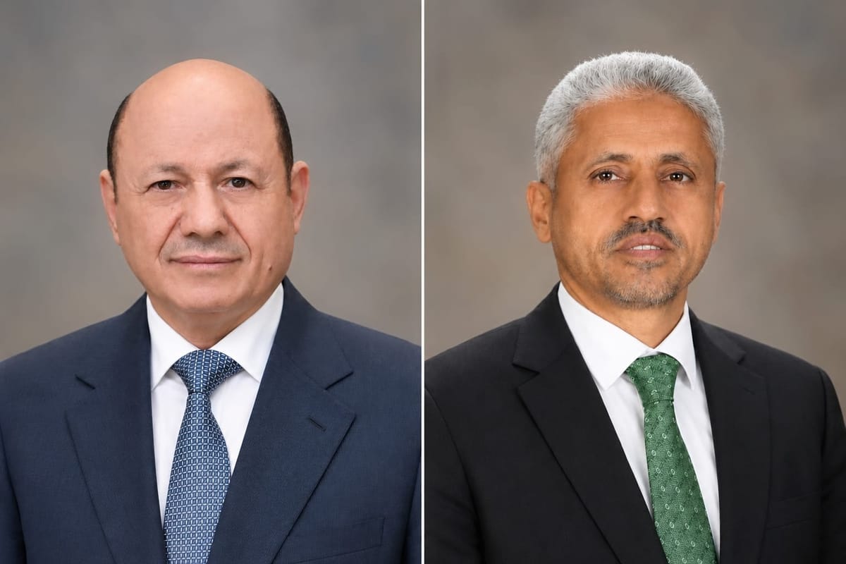 اتصال بين الرئيس العليمي والشيخ المخلافي بالتزامن مع تصاعد المواجهات مع الحوثيين في تعز