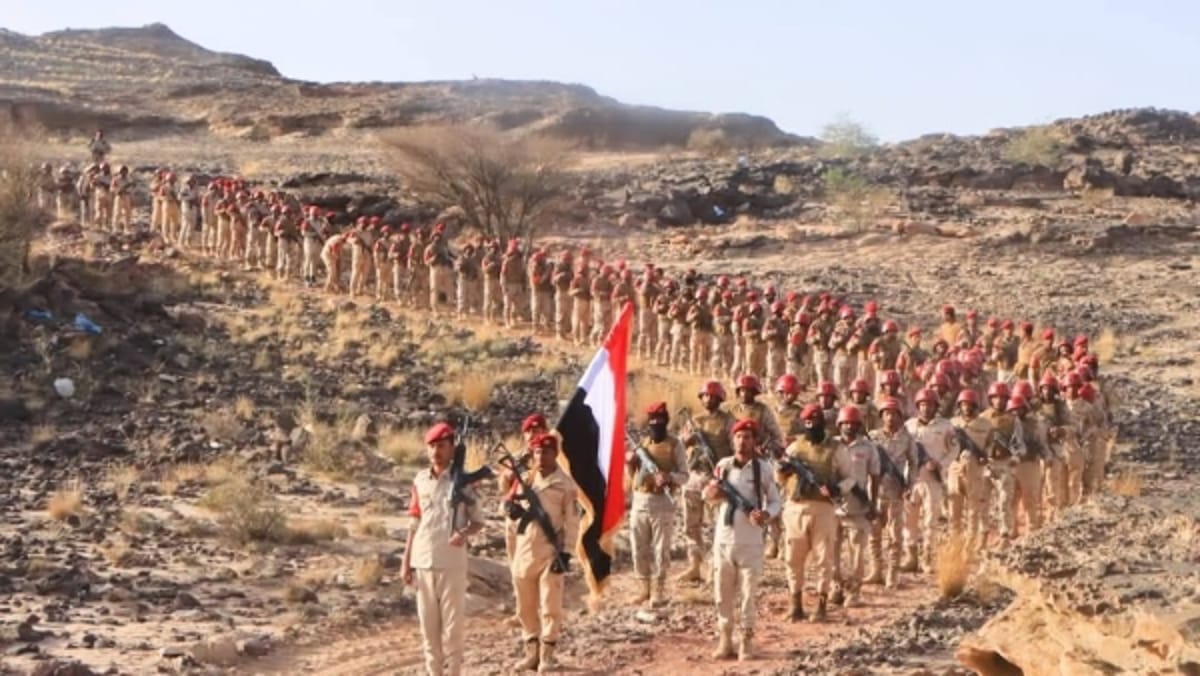 مسير عسكري في صعدة بمناسبة عيد الوحدة اليمنية