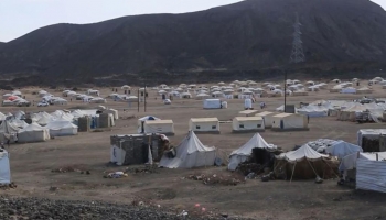 مخيمات نازحين يمنيين_ارشيف