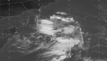 خريطة للمنخفض الجوي نشرها مدير التنبؤات الدولية جايسون نيكولاس