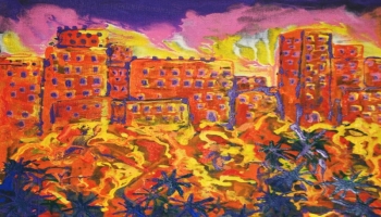اليمن أرض الألوان القديمة - من أعمال الفنانة ألطاف حمدي