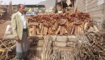 يلجأ اليمنيون إلى الحطب بدلاً مع استمرار أزمة الغاز المنزلي أو ارتفاع أسعاره مع ضعف قدرتهم الشرائية