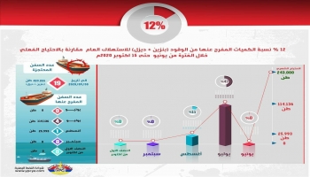 نسبة الوقود الواصل إلى مناطق الحوثيين