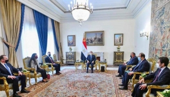 لقاء الرئيس المصري مع مسؤول الأمن القومي الأمريكي