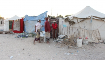 مخيمات النزوح في أبين