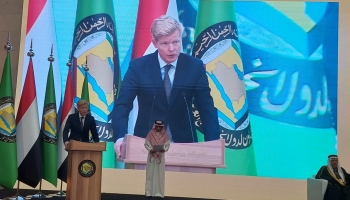 المبعوث الأممي هانس غروندبرغ خلاله كلمته في افتتاح مشاورات الرياض
