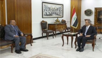 السفير اليمني لدى بغداد مع رئيس مجلس القضاء العراقي