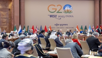 جانب من حضور قمة مجموعة العشرين في الهند