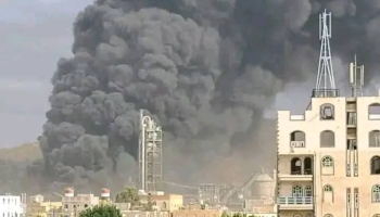 العدوان الإسرائيلي يستهدف مصنع اسمنت عمران
