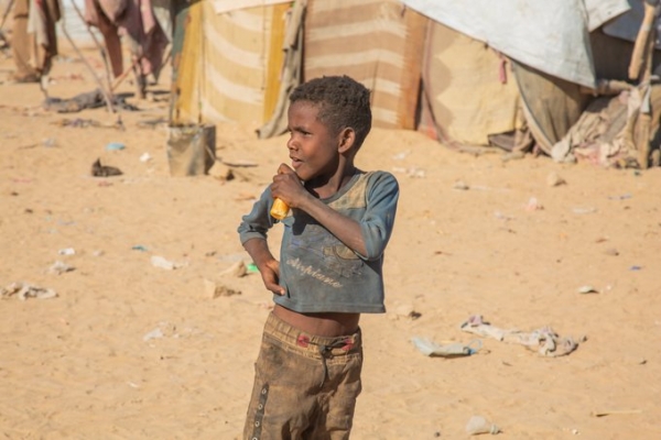 طفل يمني نازح