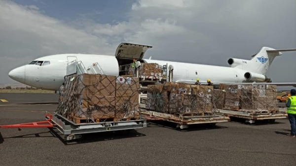وصول 81 طنا من المساعدات الطبية الأممية إلى صنعاء خلال يومين
