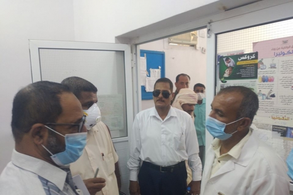 زيارة وفد الصحة العالمية لمركز الحميات بمستشفى الغيضة في المهرة