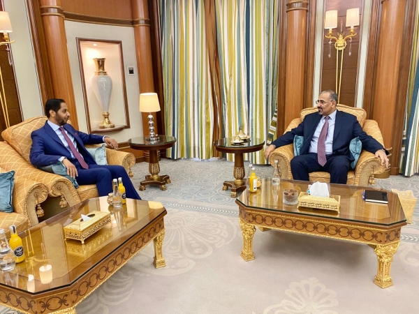 الزبيدي خلال لقاءه سفير جيبوتي في الرياض