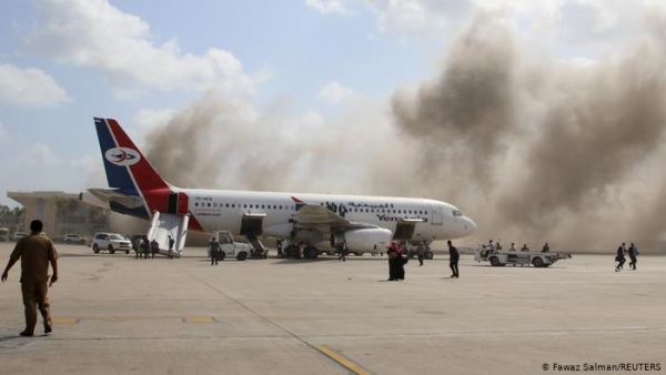 الهجوم على مطار عدن أدى لمقتل 22 وجرح 50 آخرين