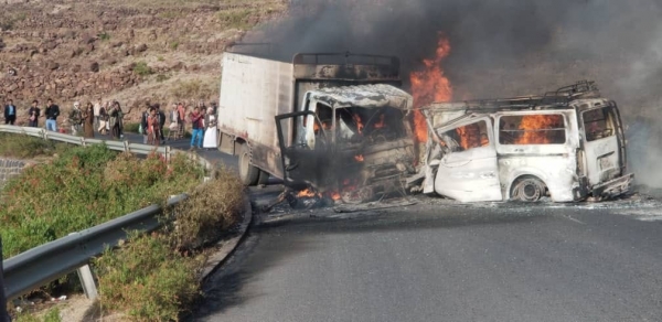 صورة للحادث نشرها ناشطون