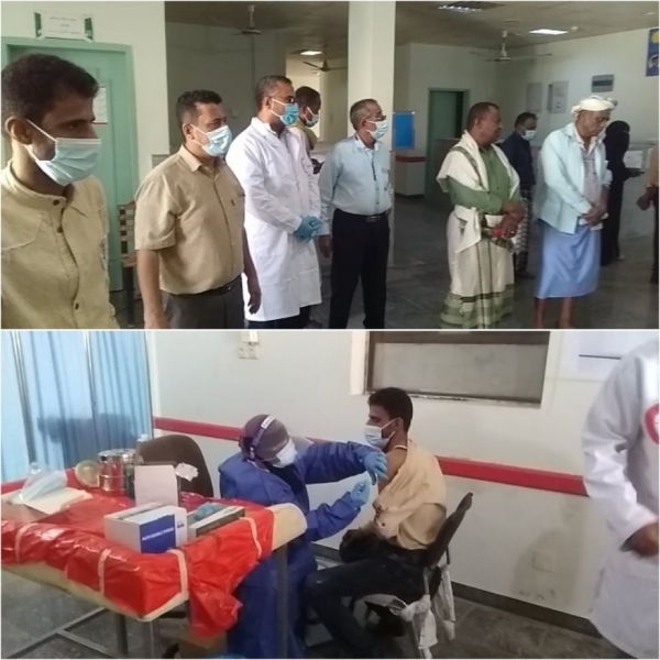 تدشين الحملة الوقائية للتحصين ضد وباء كورونا في أبين