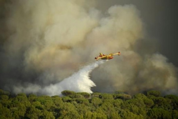 طائرة لمكافحة حريق في غونافرون جنوب شرق فرنسا