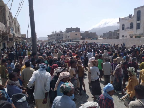 فشلت المليشيا في منع خروج المسيرة رغم إغلاق مداخل حديبو عاصمة سقطرى