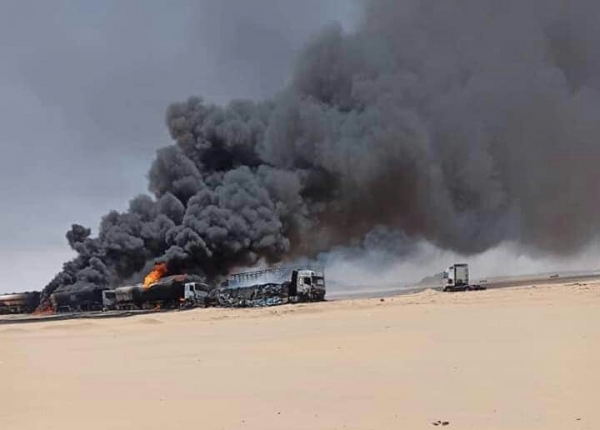 الداخلية: مقتل وإصابة سبعة جنود بانفجار استهدف ناقلات النفط في شبوة