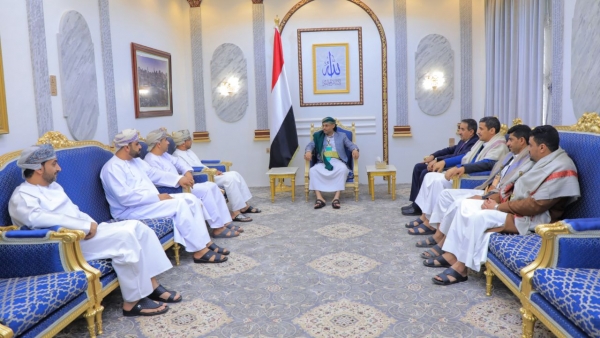 من لقاء الوفد العماني بقيادات الحوثيين في صنعاء - تويتر