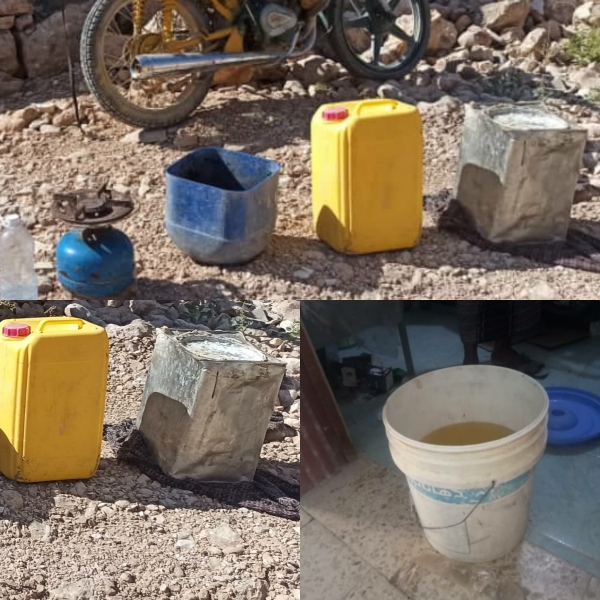 حضرموت..ضبط شخص بحوزته معمل لإنتاج الخمر في تريم