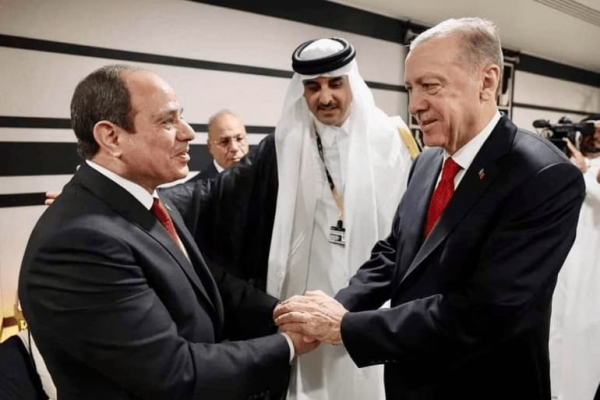 لقاء سابق بين أردوغان والسيسي