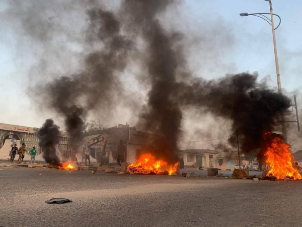 جانب من الاحتجاجات في عدن
