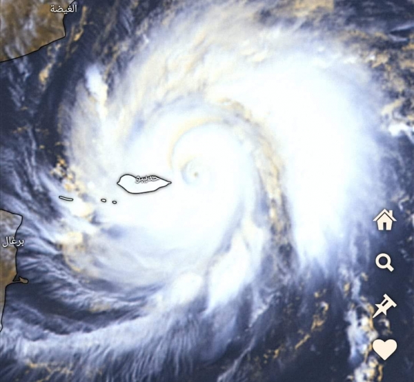 بدء تأثيرات إعصار تيج على مناطق في محافظات المهرة