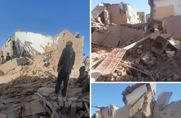 ردود أفعال واسعة تستنكر جريمة تفجير الحوثيين لمنازل على رؤوس ساكنيها في رداع