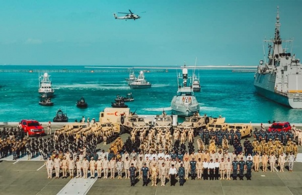 واحدات من القوات الحكومية تختتم مشاركتها في تمرين الدول المطلة على البحر الأحمر
