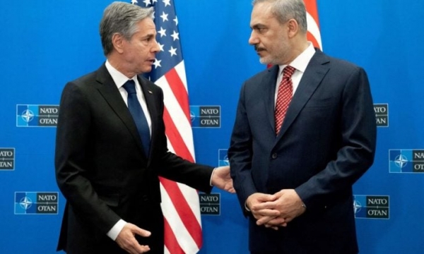 وزير الخارجية التركي هاكان فيدان ونظيره الأمريكي أنتوني بلينكن