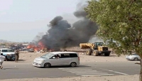 مليشيا الانتقالي تحرق سوقا للقات في عدن